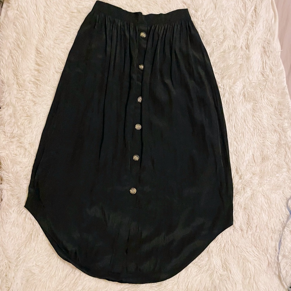 J.Jill Button Down Flowy Maxi Skirt